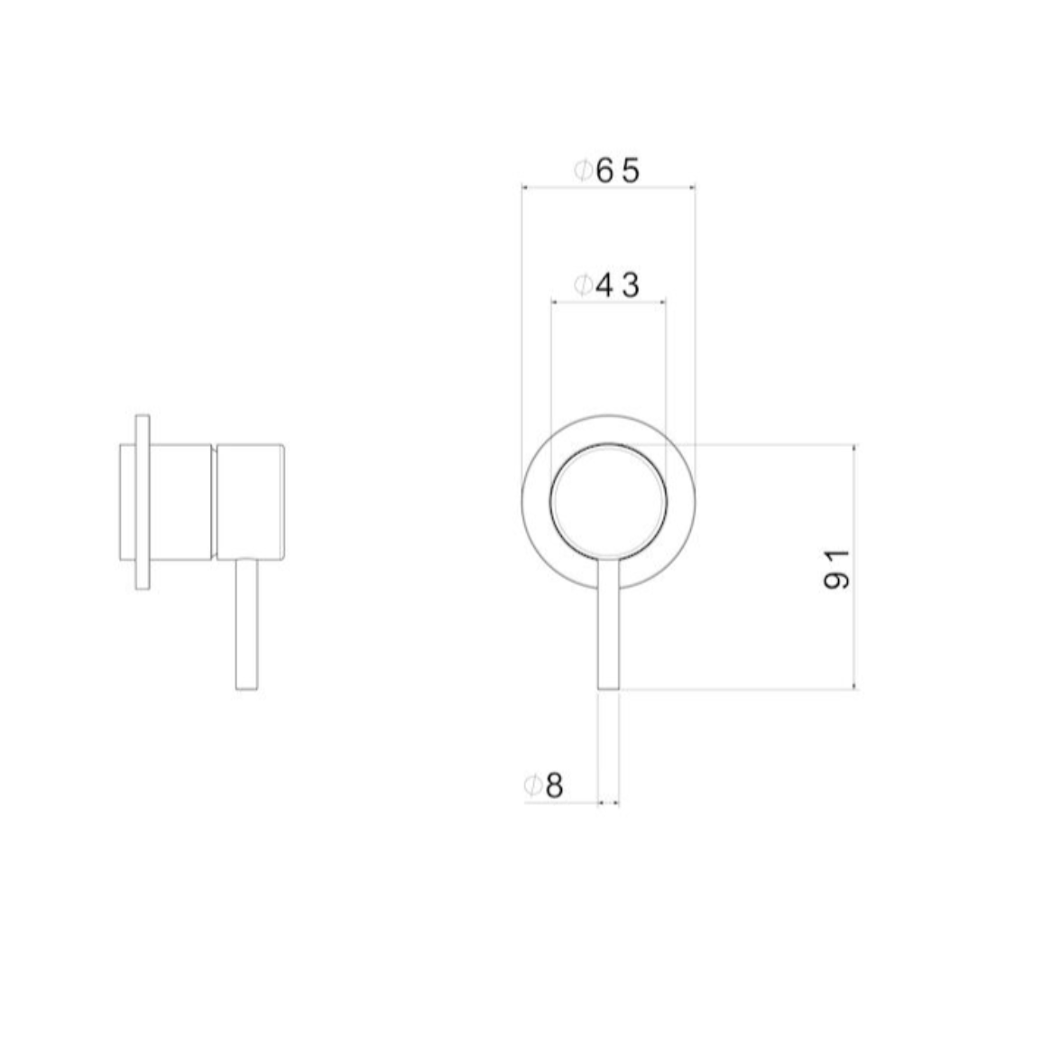 Methven Minimalist MK2 Shower Diverter Brushed Nickel Trim Kit (MNDNK-TK)