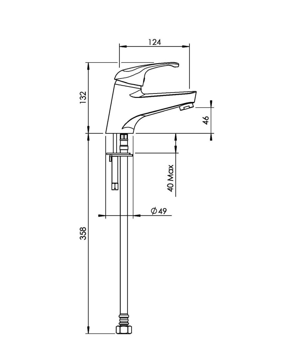 Methven Echo Strata Basin Mixer A/P Lead Free - Chrome (E8111F)