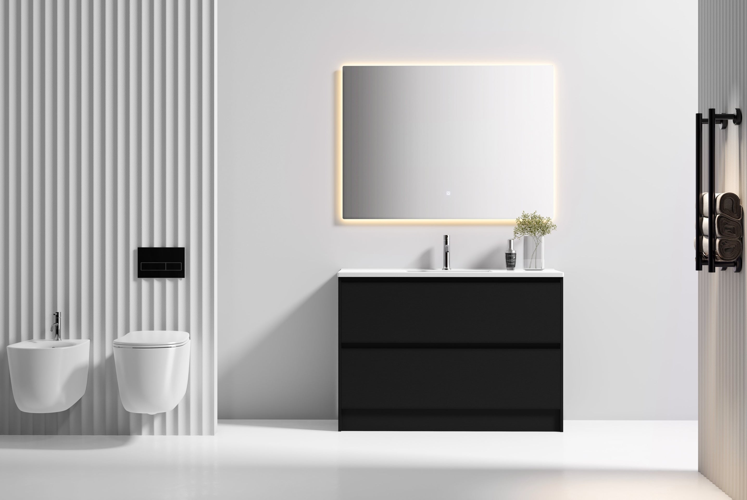 Nora Verona Rectangle Backlit LED Mirror with Demister (JM-RECT-1275BL)