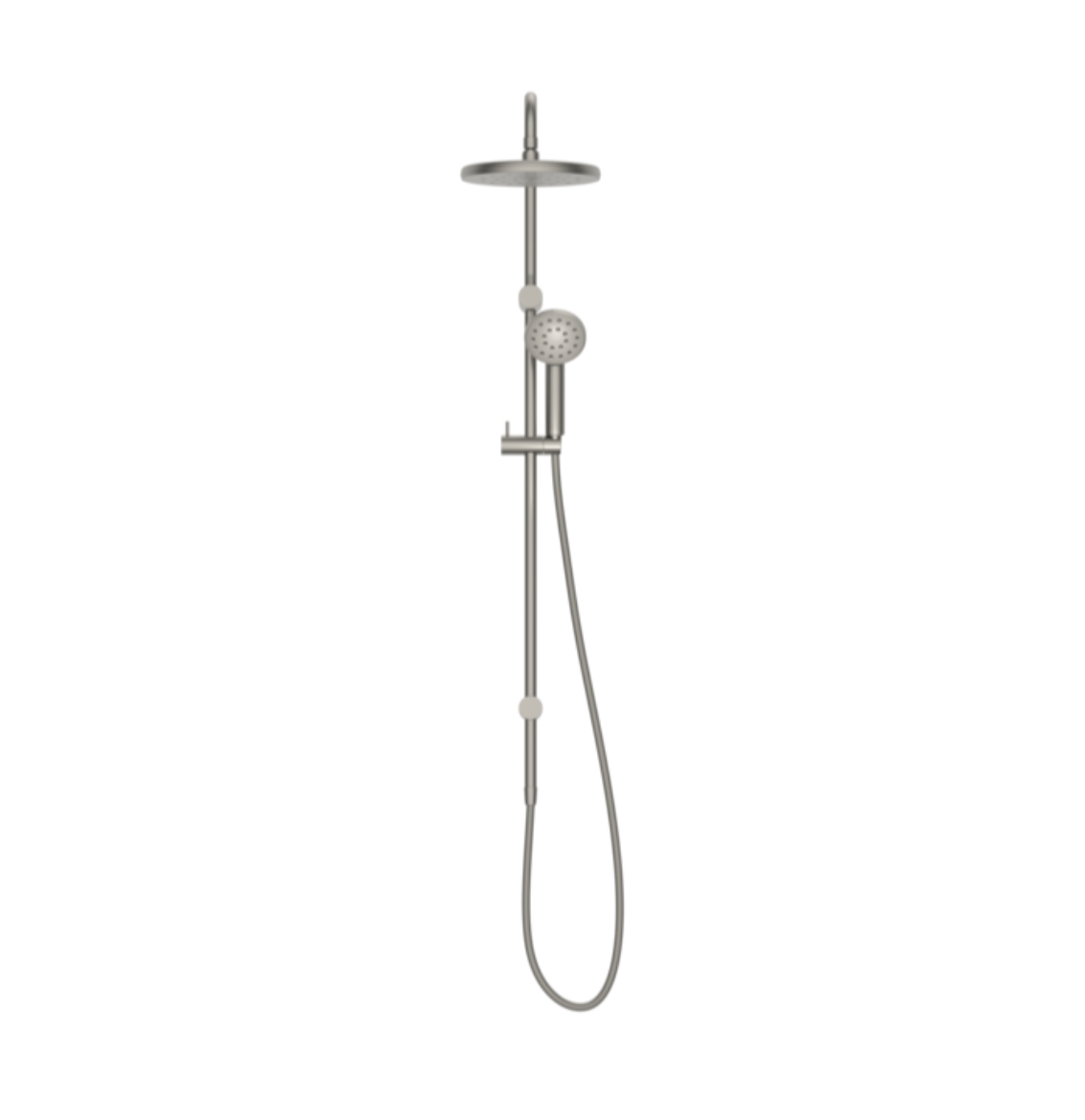 Methven Maku MK2 Satinjet Shower System Rail Shower & Overhead - Brushed Nickel (MASSBN33)