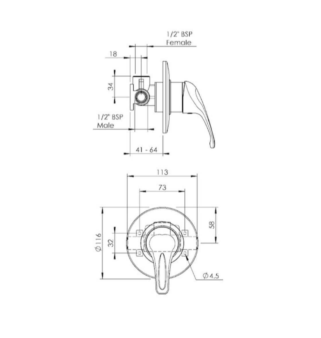 Methven Echo Strata Shower Mixer - Chrome (E8217)