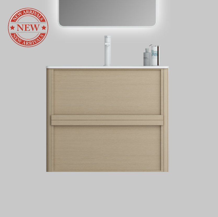 Nora Rimini Wall-Hung Vanity Log Walnut W740*D455*H520 (RBV-1688MCLWN750) CABINET ONLY