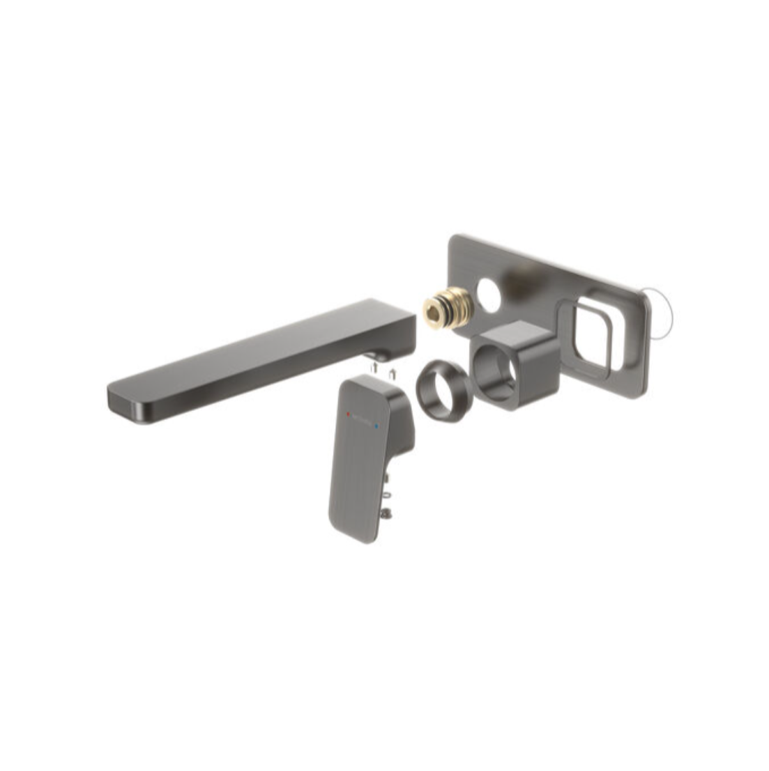 Methven Waipori MK2 Wall Basin/Bath Mixer 6S Gunmetal - Low Lead - Sales Kit (WPWBGM6F)