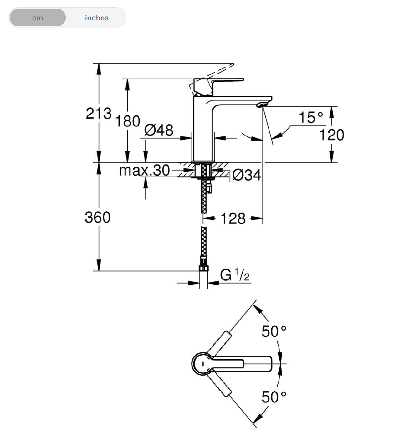 Grohe Lineare Single-lever Basin Mixer S-Size Polished Chrome (32252001)