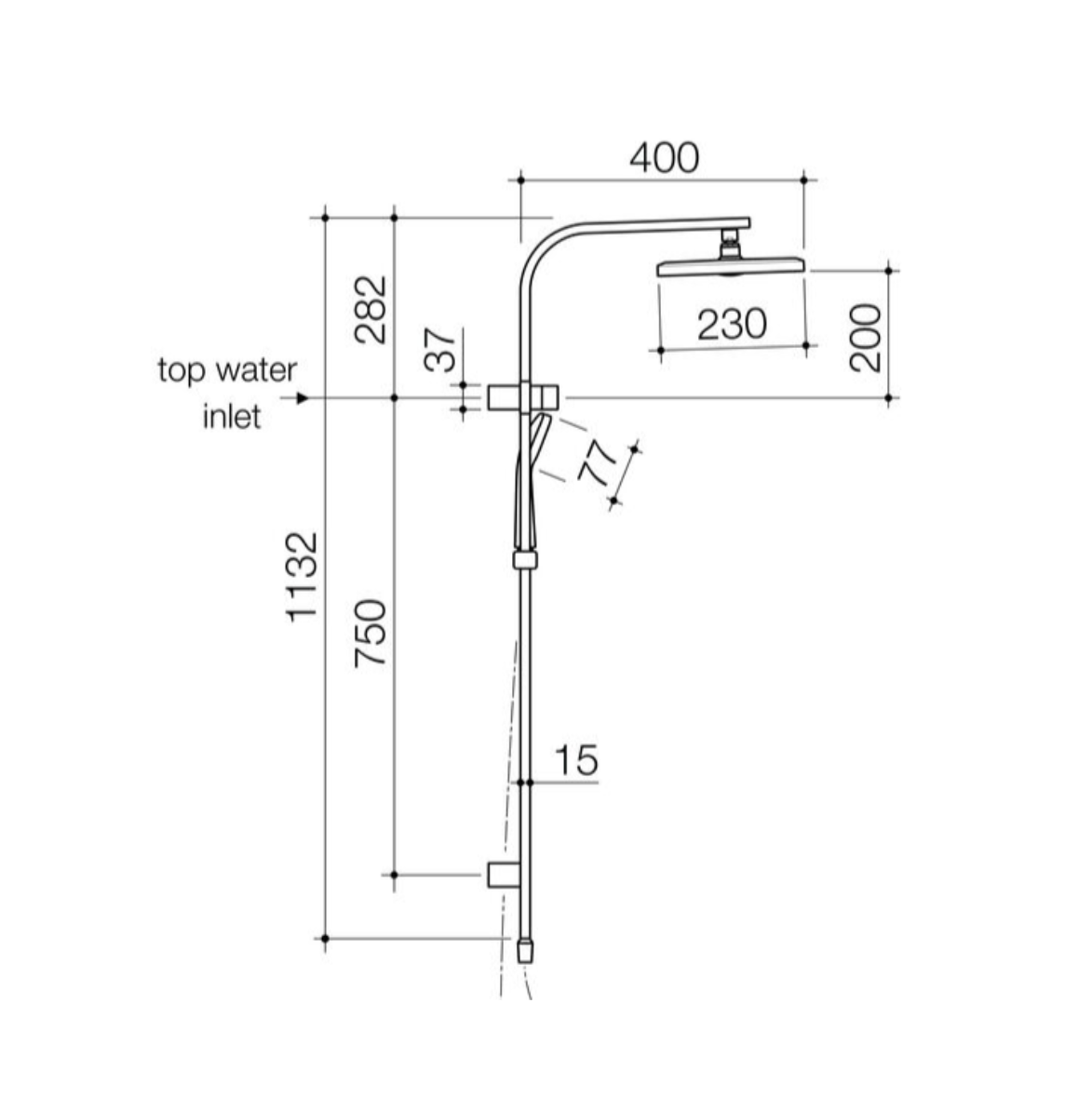 Methven Waipori MK2 Satinjet Rail Shower With Overhead - Gunmetal (WPSSGM33)