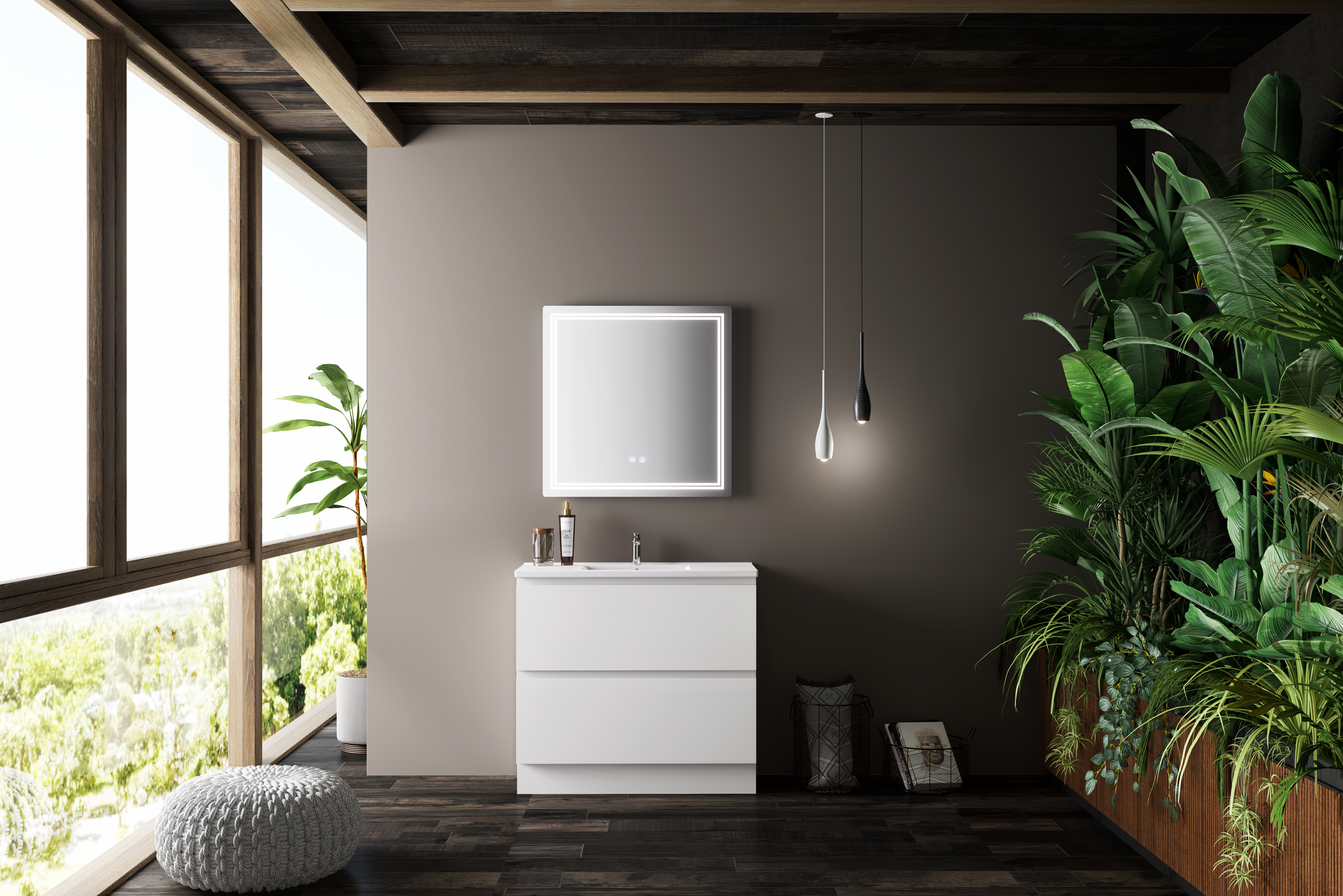 Nora Modena Floor Standing Slim Vanity White W890*D355*H820 (RBV-1018MCWH900)
