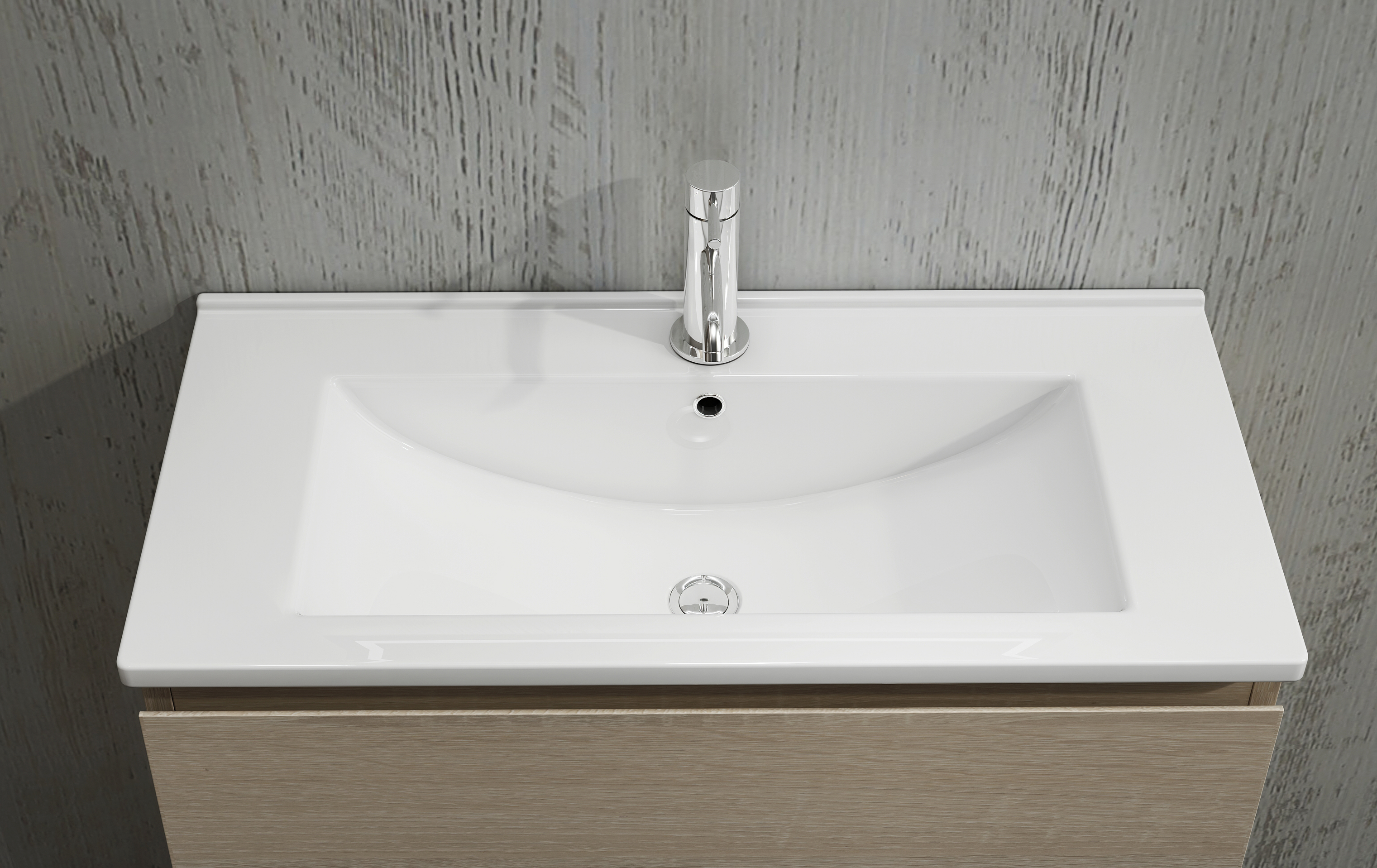 Nora Modena Floor Standing Slim Vanity North American Oak W740*D355*H820 (RBV-1021MCLO750)