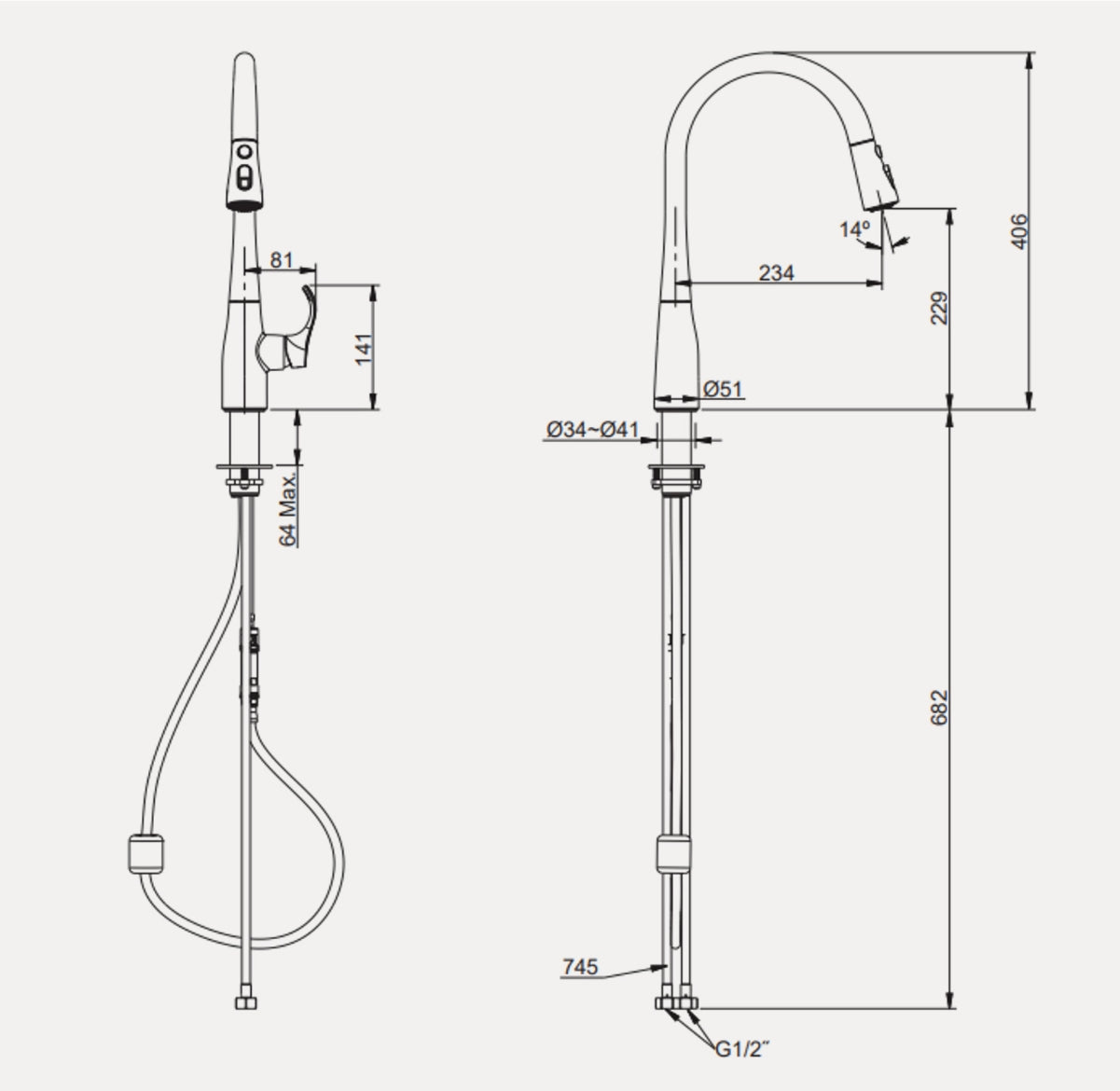 Kohler Simplice Pulldown Kitchen Mixer Chrome (596T-4E-CP)