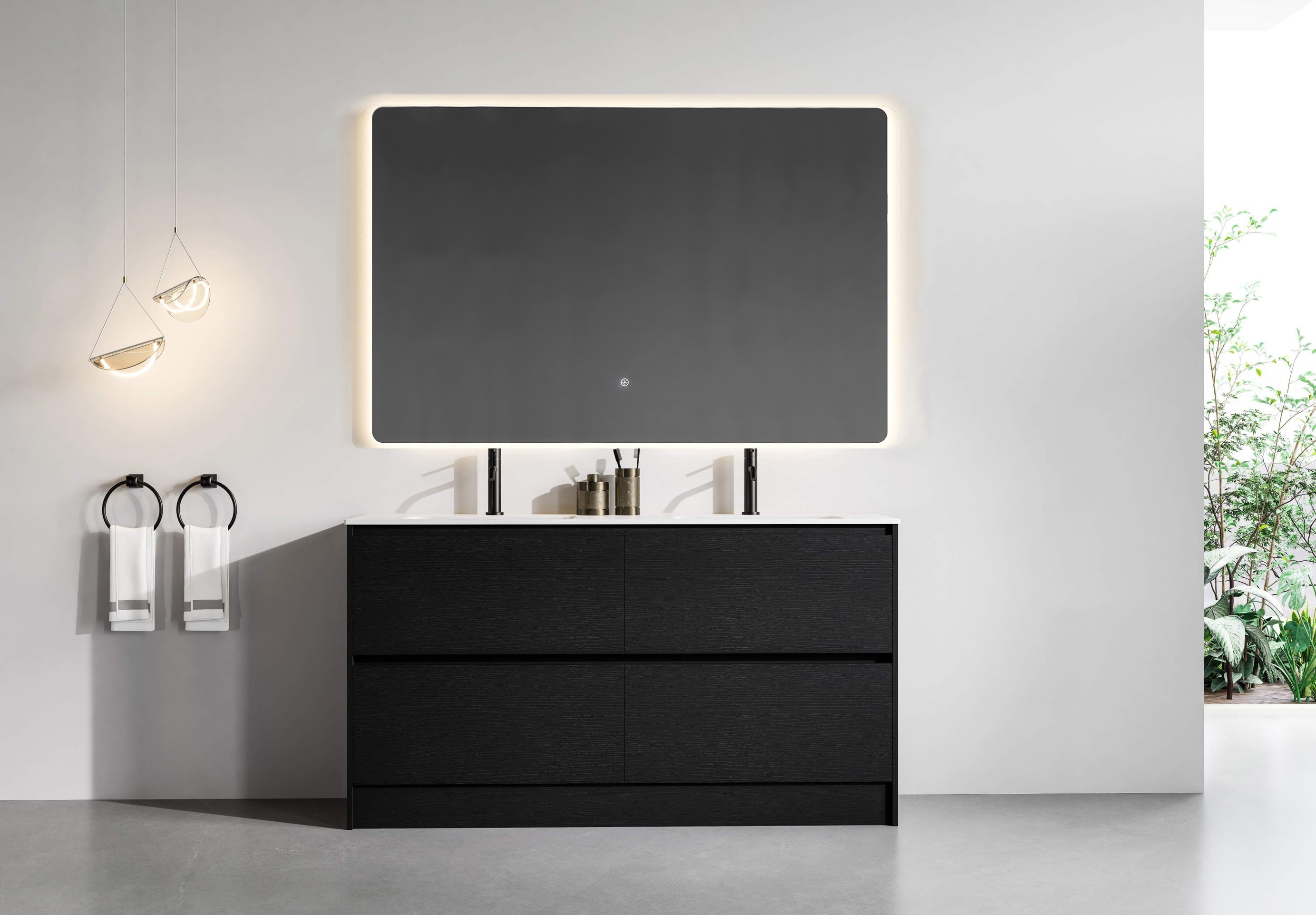 Nora Verona Rectangle Backlit LED Mirror with Demister (JM-RECT-1275BL)