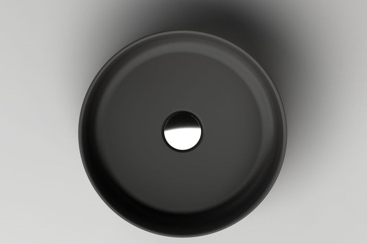 St.Michel Ella Matte Black Round Basin (11581)