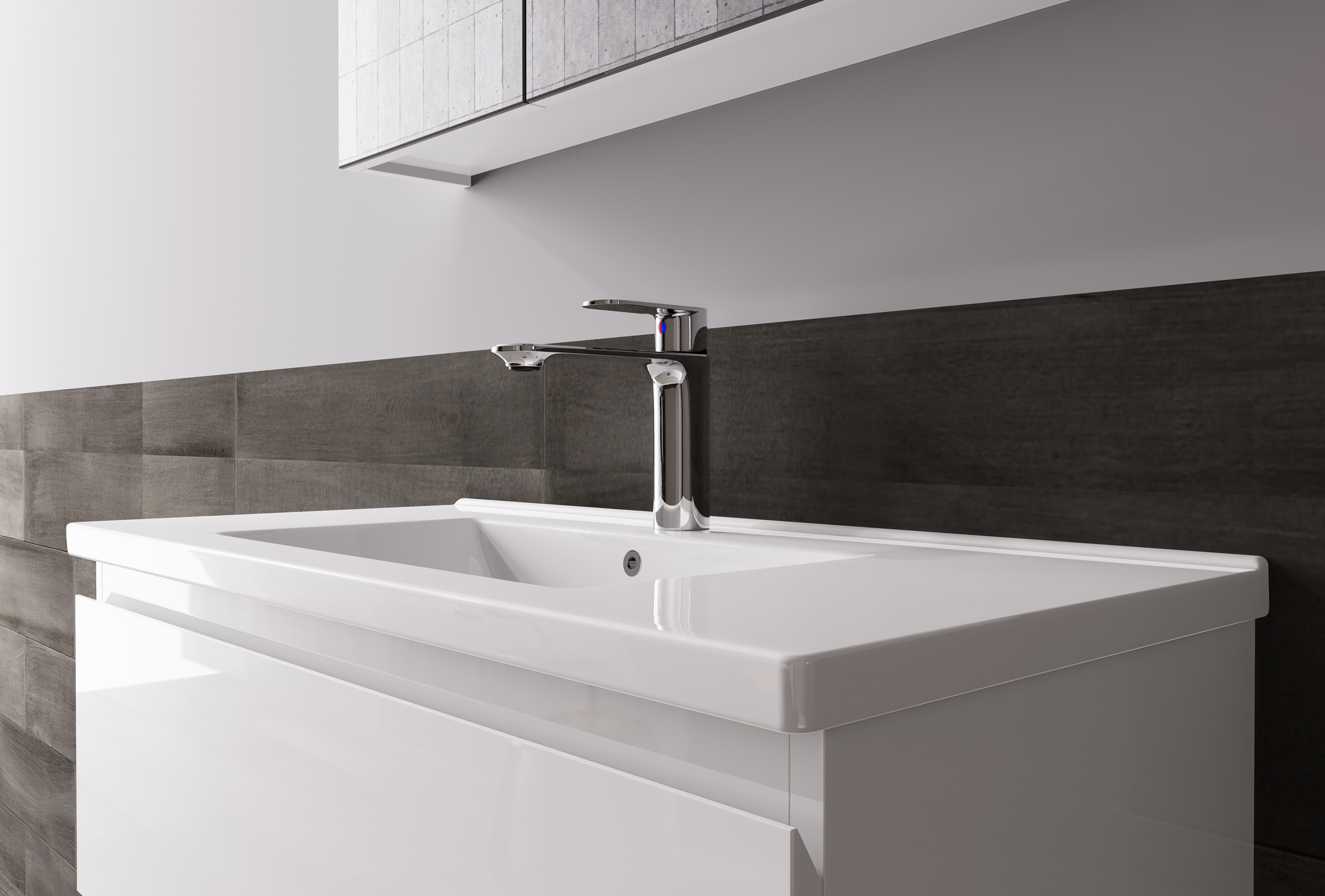 Nora Modena Wall-Hung Slim Vanity White W590*D355*H520 (RBV-1019MCWH600)
