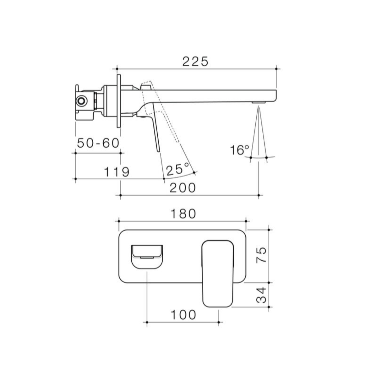 Methven Waipori MK2 Wall Basin/Bath Mixer 6S Chrome - Low Lead - Sales Kit (WPWBCP6F)