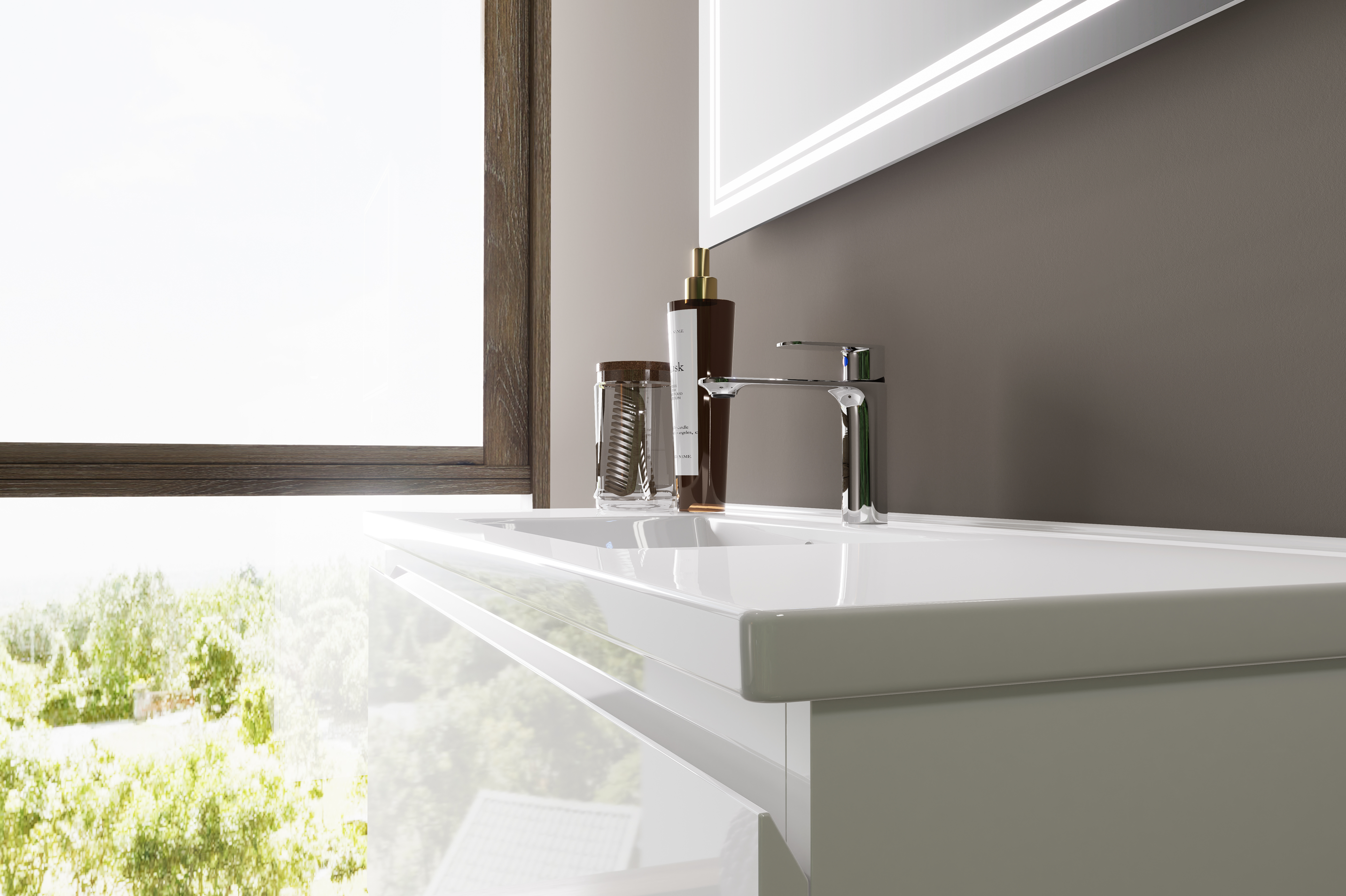 Nora Modena Floor Standing Slim Vanity White W890*D355*H820 (RBV-1018MCWH900)