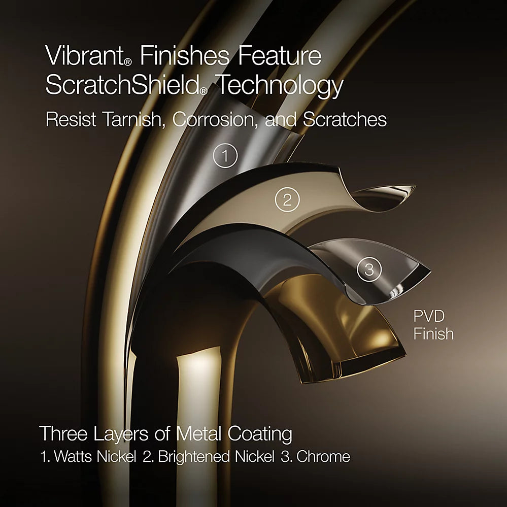 Kohler Purist Hob Mount Bath Set with Lever Handles Brushed Bronze (14428A-4-BV)