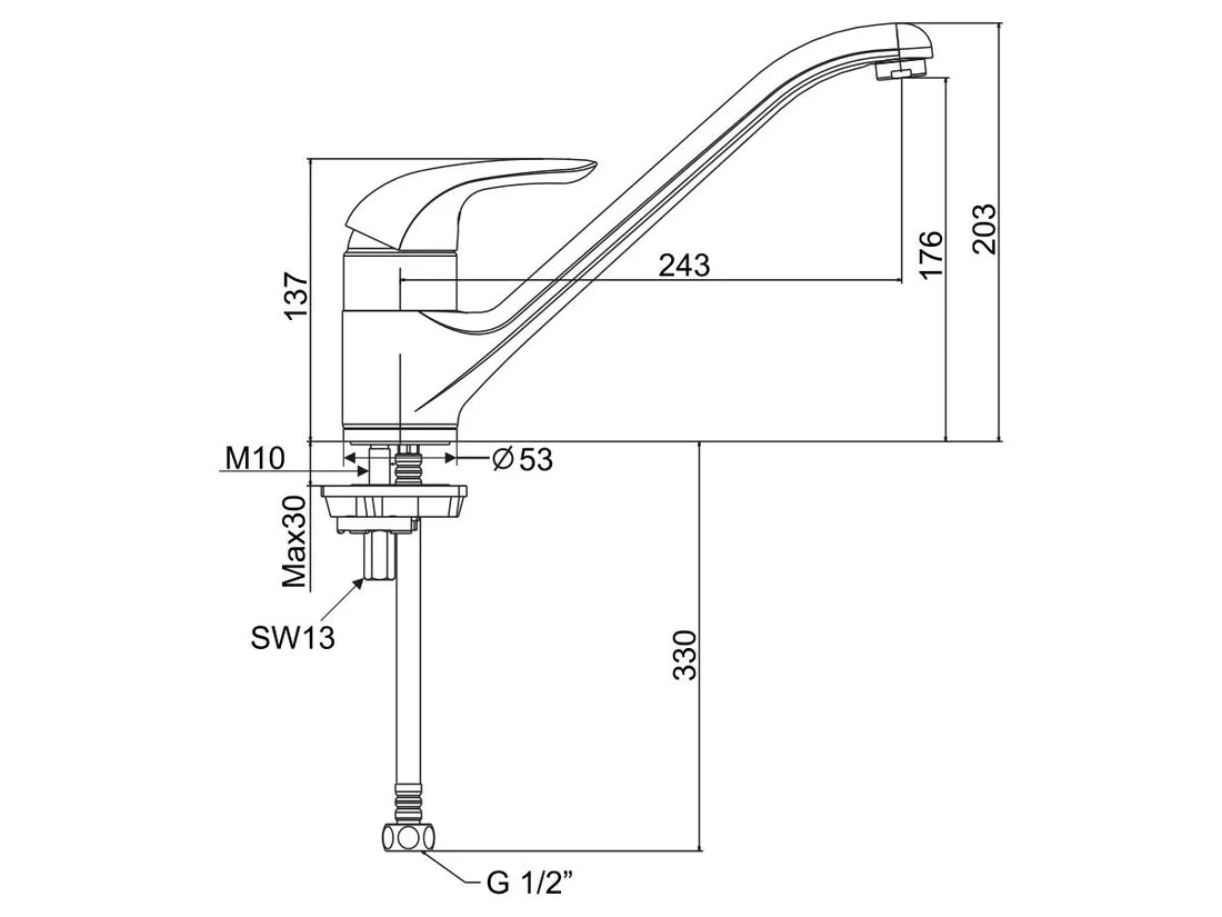 American Standard Studio Cast Sink Mixer Chrome (AS5639-591500ZR)