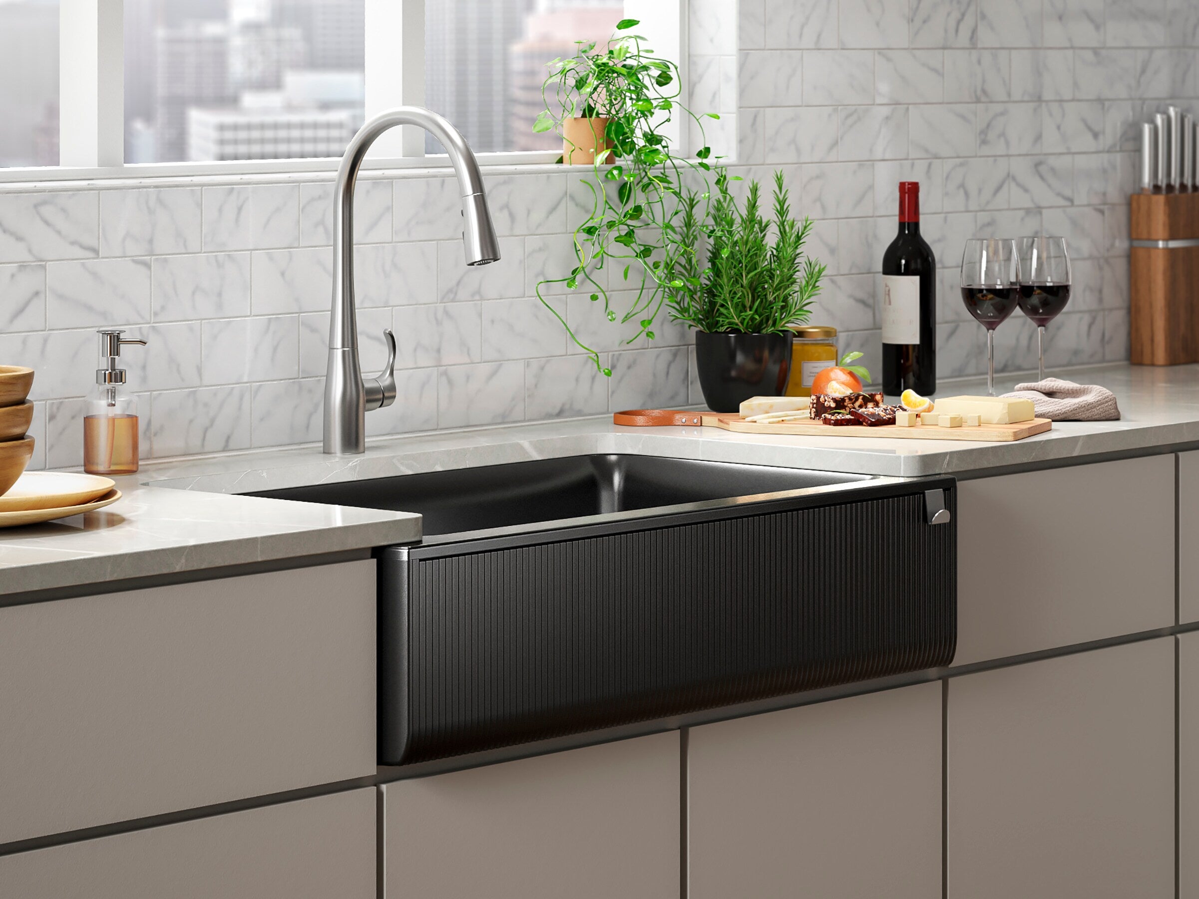 Kohler CAIRN® Undermount Single-Bowl Fluted Design