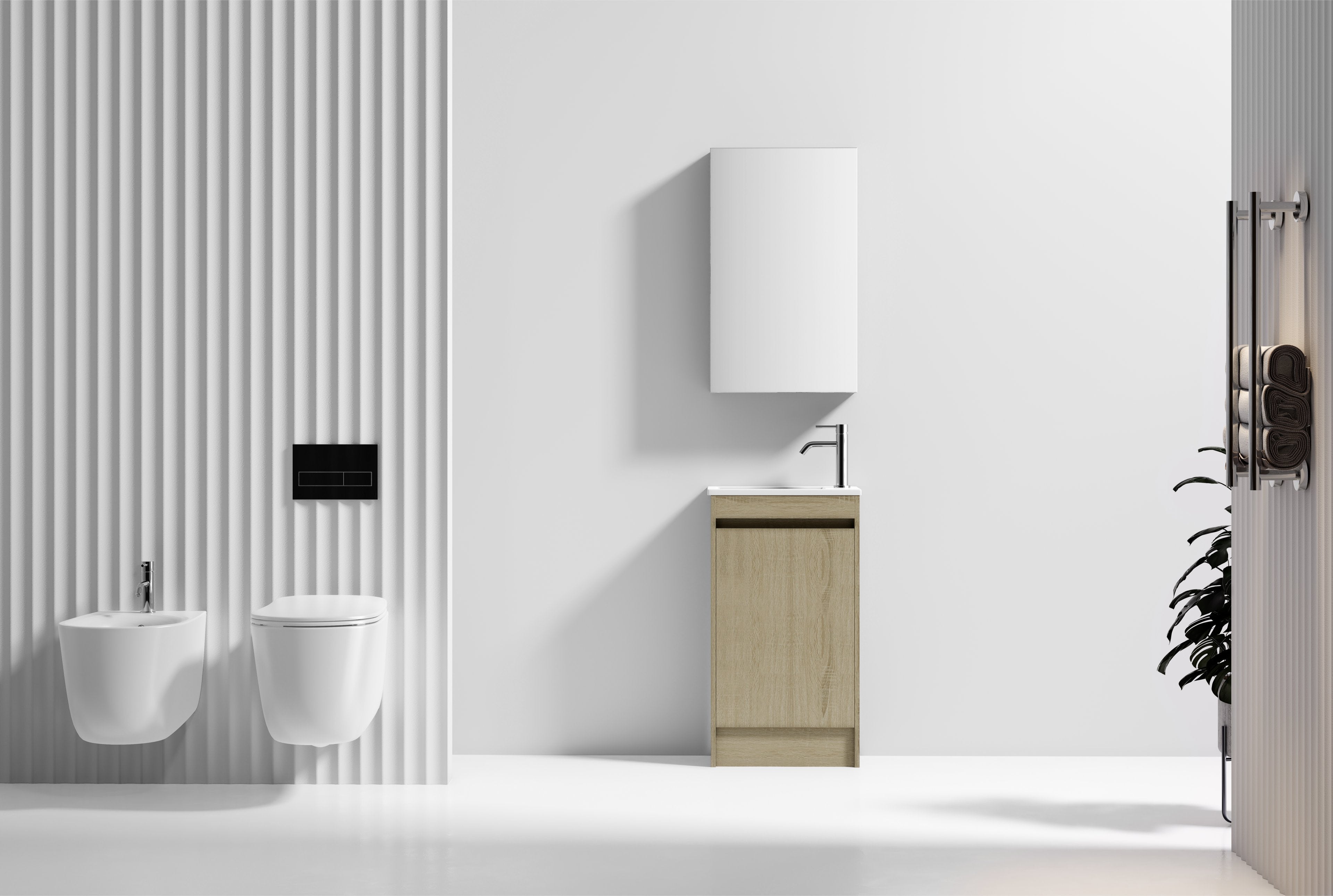 Nora Verona Floor Standing Vanity North American Oak W448*D250*H820 (RBV-6009MCNAO450) CABINET ONLY