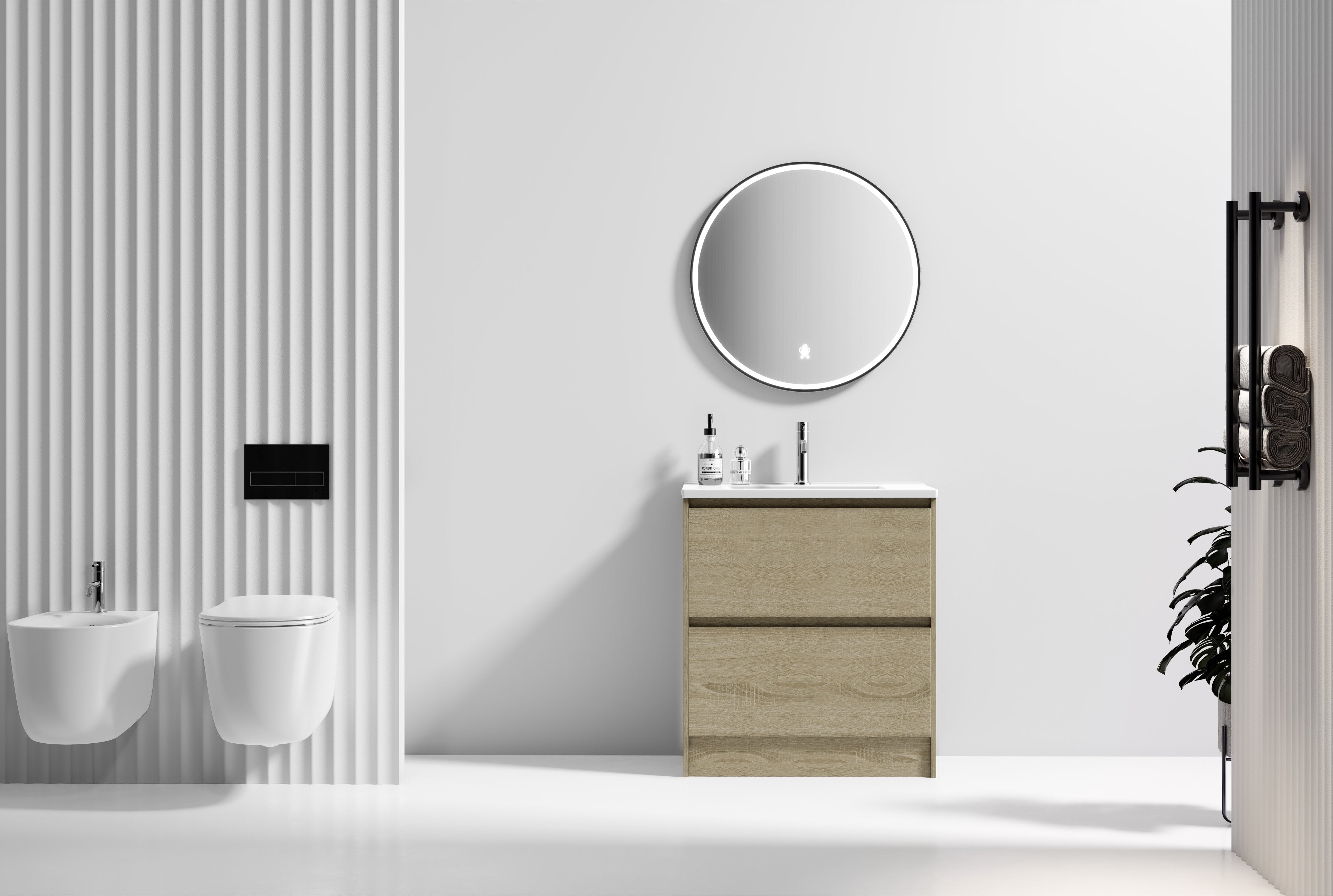 Nora Verona Floor Standing Vanity North American Oak W590*D455*H820 (RBV-6009MCNAO600) CABINET ONLY