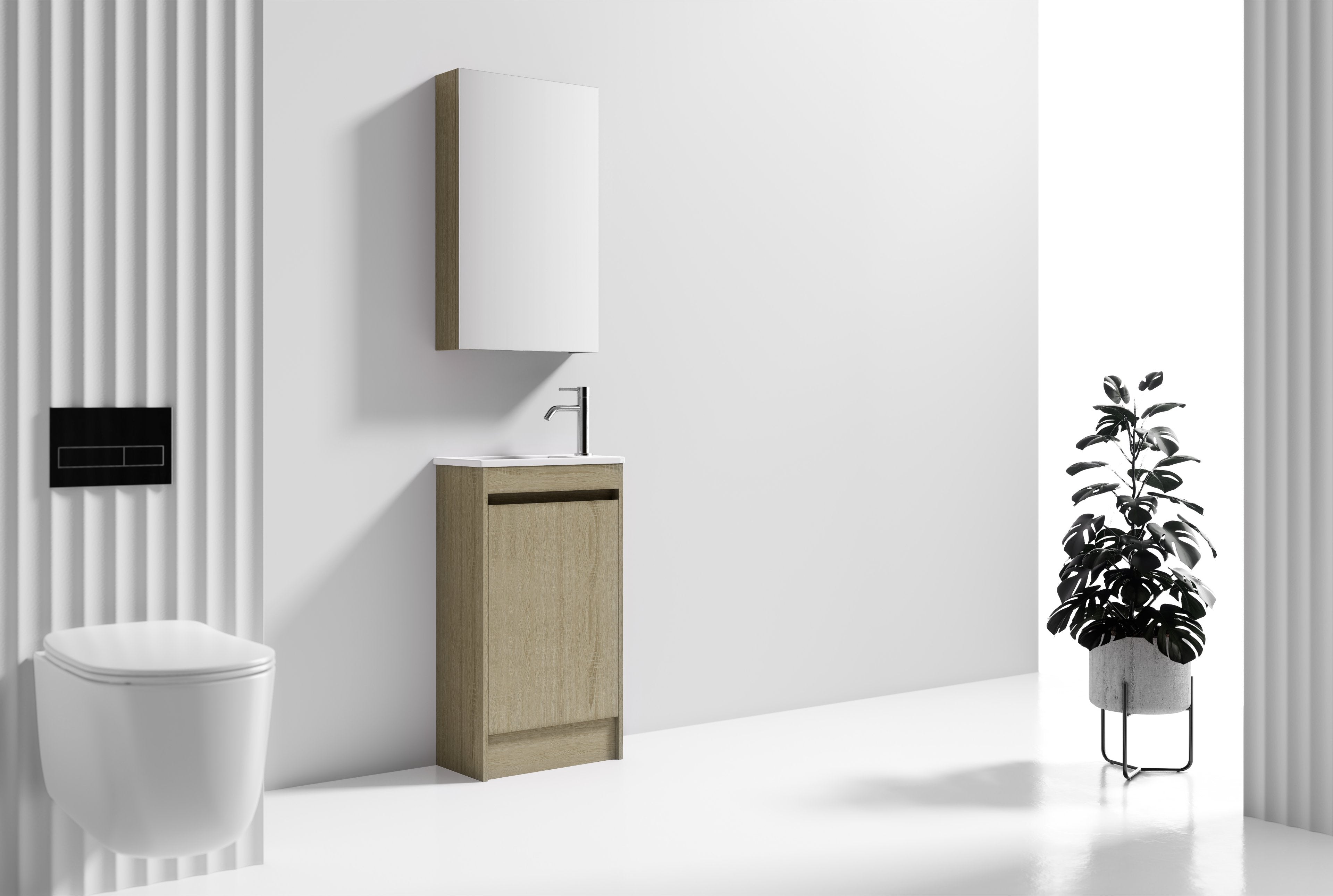 Nora Verona Floor Standing Vanity North American Oak W448*D250*H820 (RBV-6009MCNAO450) CABINET ONLY