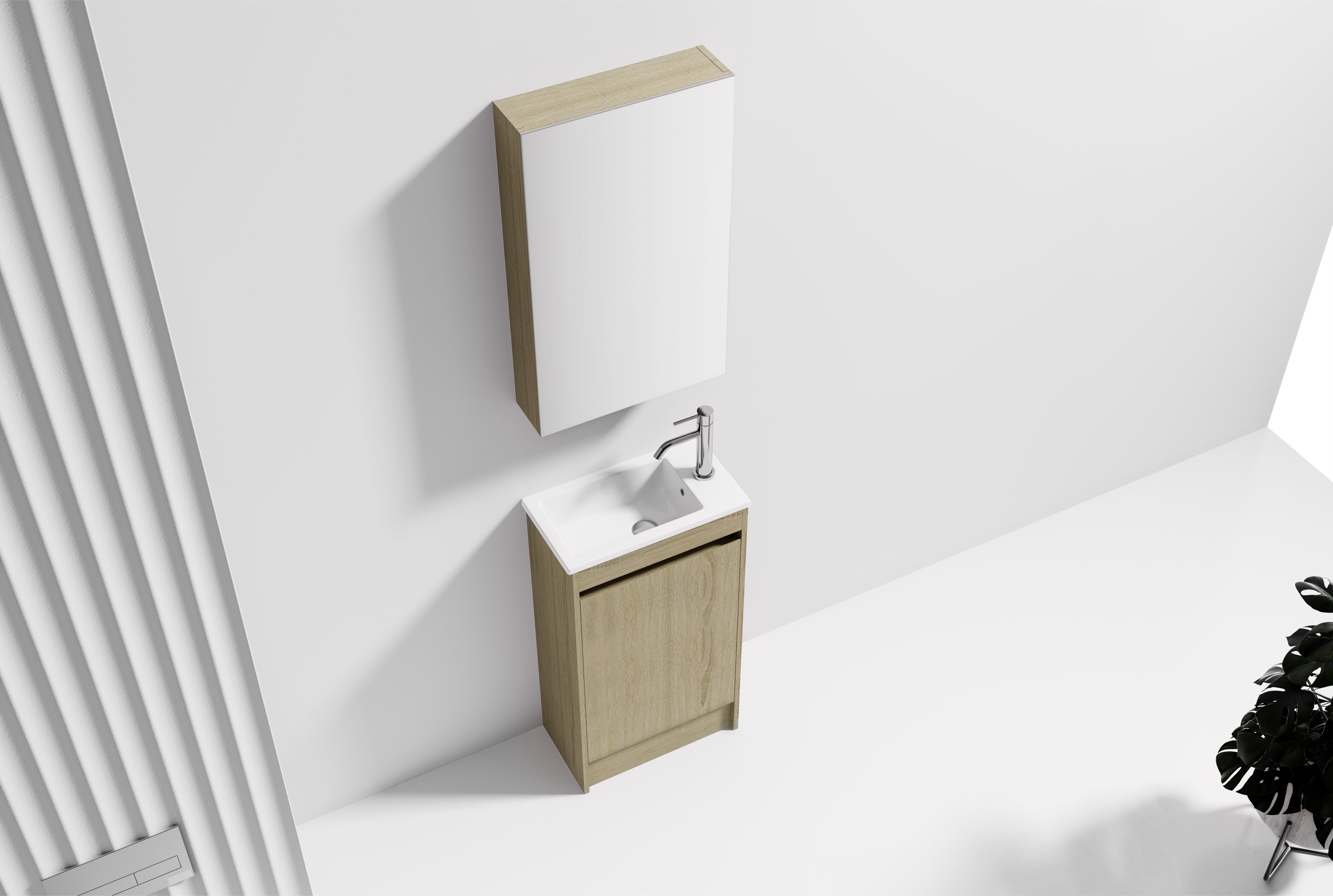 Nora Verona Floor Standing Vanity North American Oak W448*D250*H820 (RBV-6009MCNAO450) CABINET ONLY