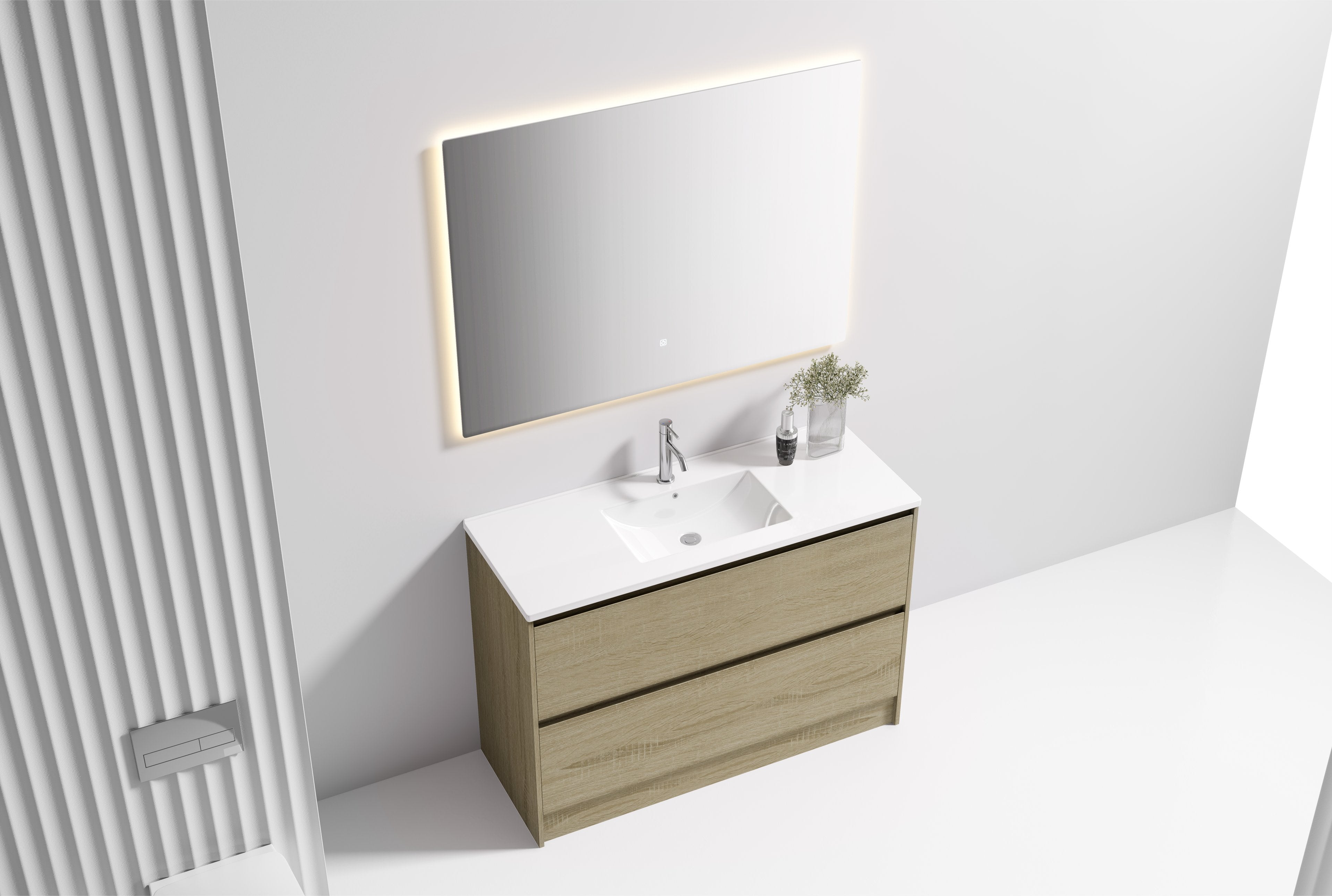 Nora Verona Floor Standing Vanity North American Oak W1190*D455*H820 (RBV-6009MCNAO1200) CABINET ONLY