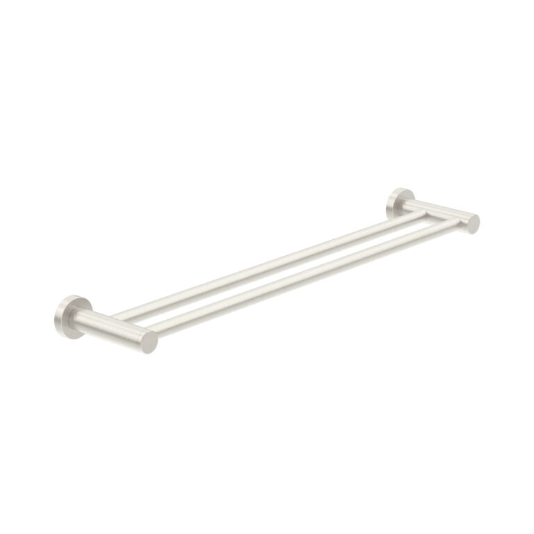 Nero Classic Double Towel Rail 800mm Brushed Nickel (NR2030DBN)