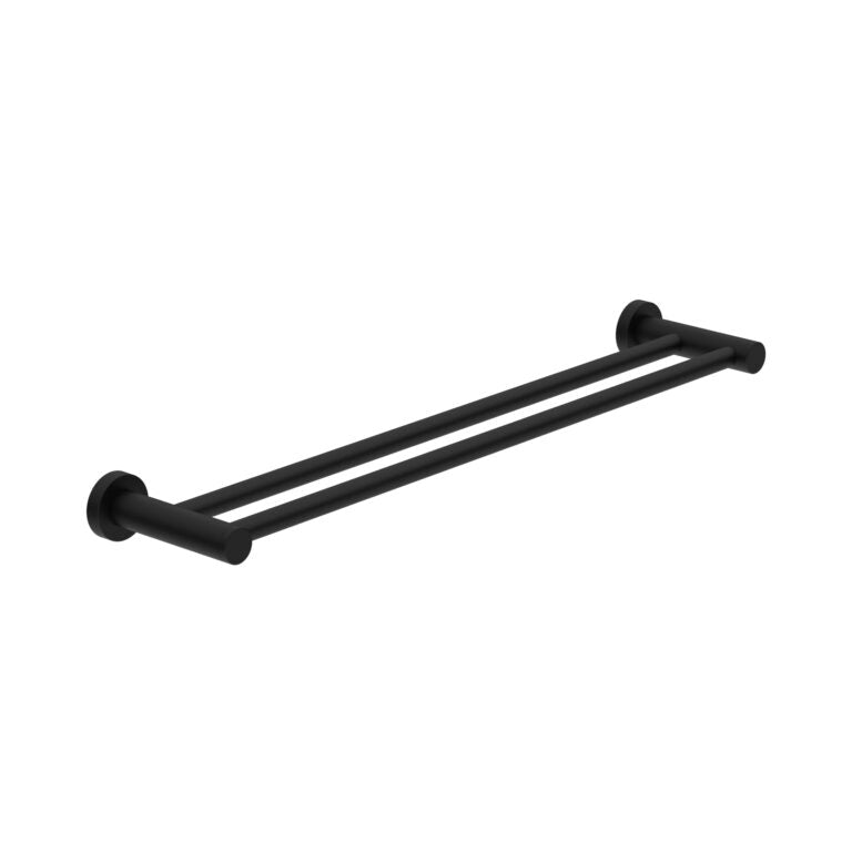 Nero Classic Double Towel Rail 800mm Matte Black (NR2030DMB)