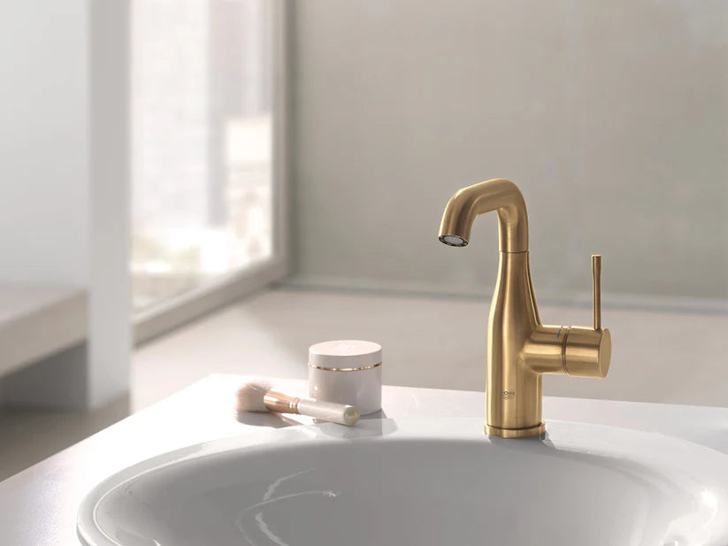 Grohe Essence New Goose Neck Basin Mixer Brushed Cool Sunrise (23488GN1)