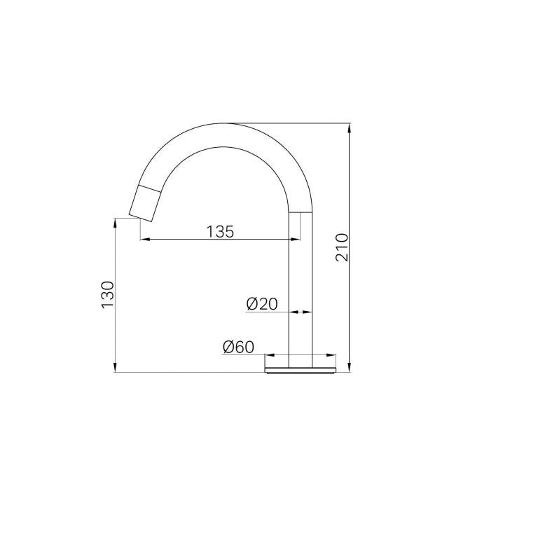 Nero Serenity Basin Arc Spout Brushed Nickel (24C001BN)