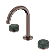Nero Serenity Basin Set Arc Spout With Verde Alpi Handle Brushed Bronze (24D012BZ)