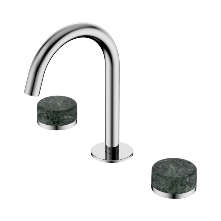 Nero Serenity Basin Set Arc Spout With Verde Alpi Handle Chrome (24D012CH)