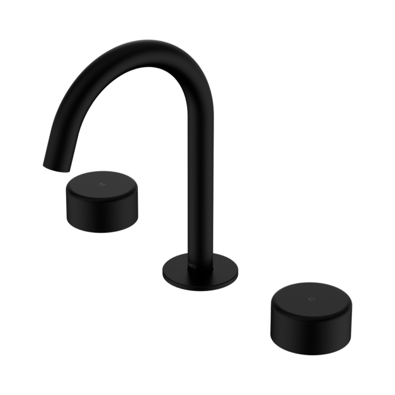 Nero Serenity Basin Set Arc Spout With Metal Handle Matte Black (24D016MB)