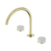Nero Serenity Bath/Kitchen Set Arc Spout With Carrara Handle Brushed Gold (24D017BG)