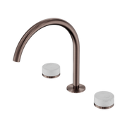 Nero Serenity Bath/Kitchen Set Arc Spout With Carrara Handle Brushed Bronze (24D017BZ)