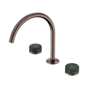 Nero Serenity Bath/Kitchen Set Arc Spout With Verde Alpi Handle Brushed Bronze (24D018BZ)