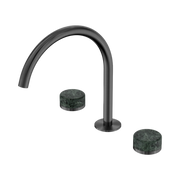 Nero Serenity Bath/Kitchen Set Arc Spout With Verde Alpi Handle Gun Metal (24D018GM)