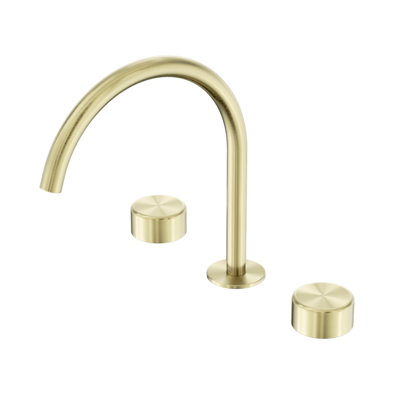 Nero Serenity Bath/Kitchen Set Arc Spout With Metal Handle Brushed Gold (24D022BG)