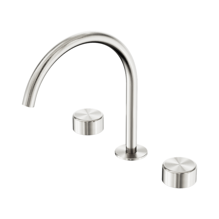 Nero Serenity Bath/Kitchen Set Arc Spout With Metal Handle Brushed Nickel (24D022BN)