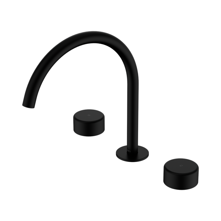 Nero Serenity Bath/Kitchen Set Arc Spout With Metal Handle Matte Black (24D022MB)