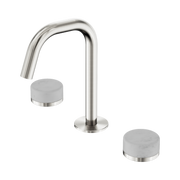 Nero Serenity Basin Set Edge Spout With Carrara Handle Brushed Nickel (24D023BN)