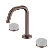 Nero Serenity Basin Set Edge Spout With Carrara Handle Brushed Bronze (24D023BZ)