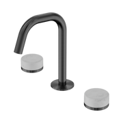 Nero Serenity Basin Set Edge Spout With Carrara Handle Gun Metal (24D023GM)