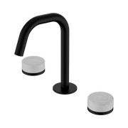 Nero Serenity Basin Set Edge Spout With Carrara Handle Matte Black (24D023MB)