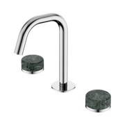 Nero Serenity Basin Set Edge Spout With Verde Alpi Handle Chrome (24D024CH)