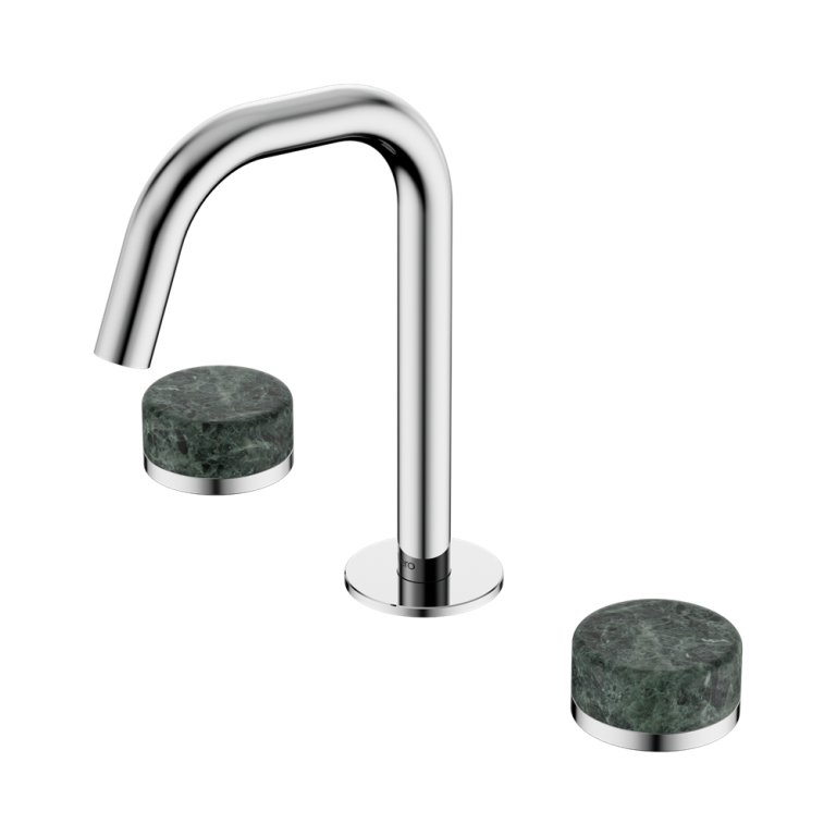 Nero Serenity Basin Set Edge Spout With Verde Alpi Handle Chrome (24D024CH)