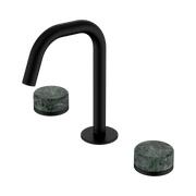 Nero Serenity Basin Set Edge Spout With Verde Alpi Handle Matte Black (24D024MB)