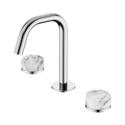 Nero Serenity Basin Set Edge Spout With Arabescato Corchia Handle Chrome (24D026CH)