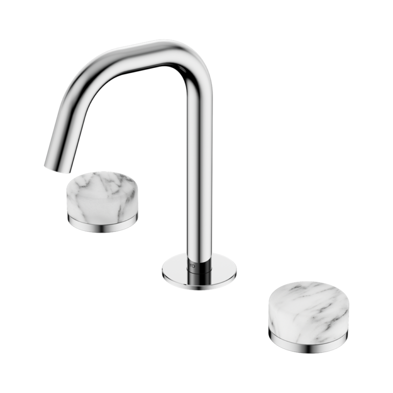Nero Serenity Basin Set Edge Spout With Arabescato Corchia Handle Chrome (24D026CH)