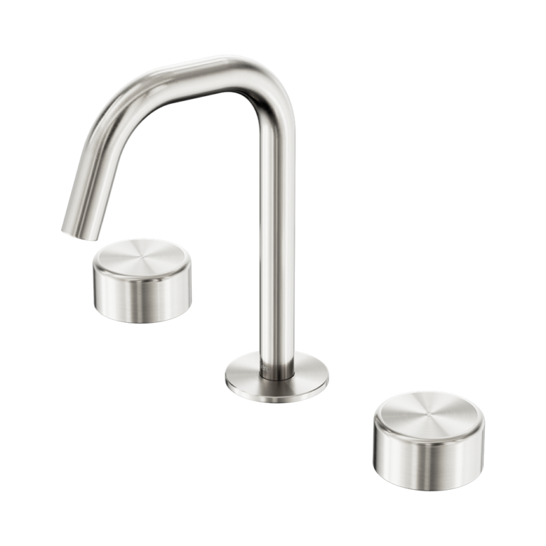 Nero Serenity Basin Set Edge Spout With Metal Handle Brushed Nickel (24D028BN)