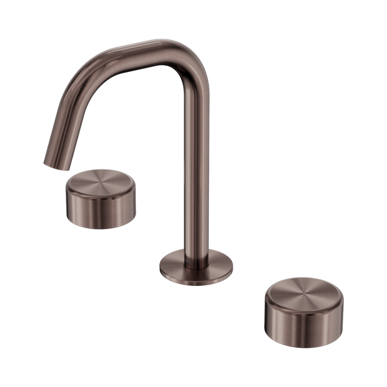 Nero Serenity Basin Set Edge Spout With Metal Handle Brushed Bronze (24D028BZ)